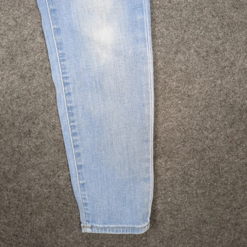 J.Crew Womens High Rise Skinny‎ Jeans Light Wash Button Fly Size 25 Blue Denim